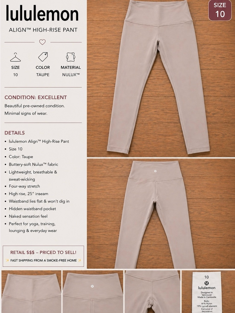 lululemon Align High-Rise Leggings in Taupe